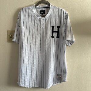 HUF Black and White Striped Men's Jersey